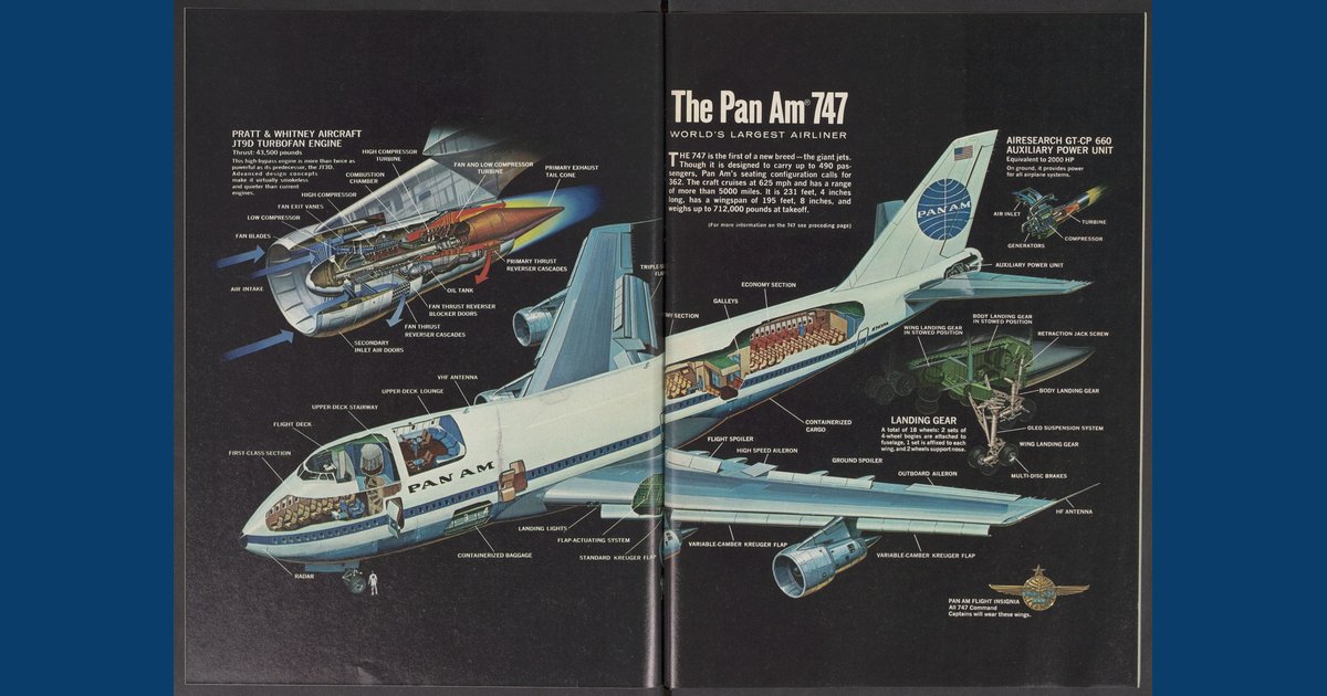懐かしい　ボーイング747 ジャンボ機の座席テーブル _2Fseating_layouts_on_boeing_7