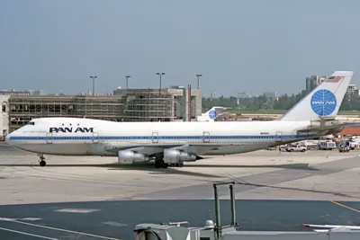 N656PA, the 747 hijacked as Pan Am Flight 73, at Miami in 1983.