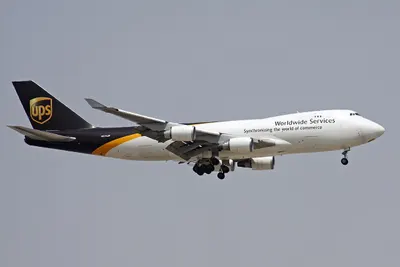 N571UP, the freighter involved in UPS Flight 6, photographed before the accident.