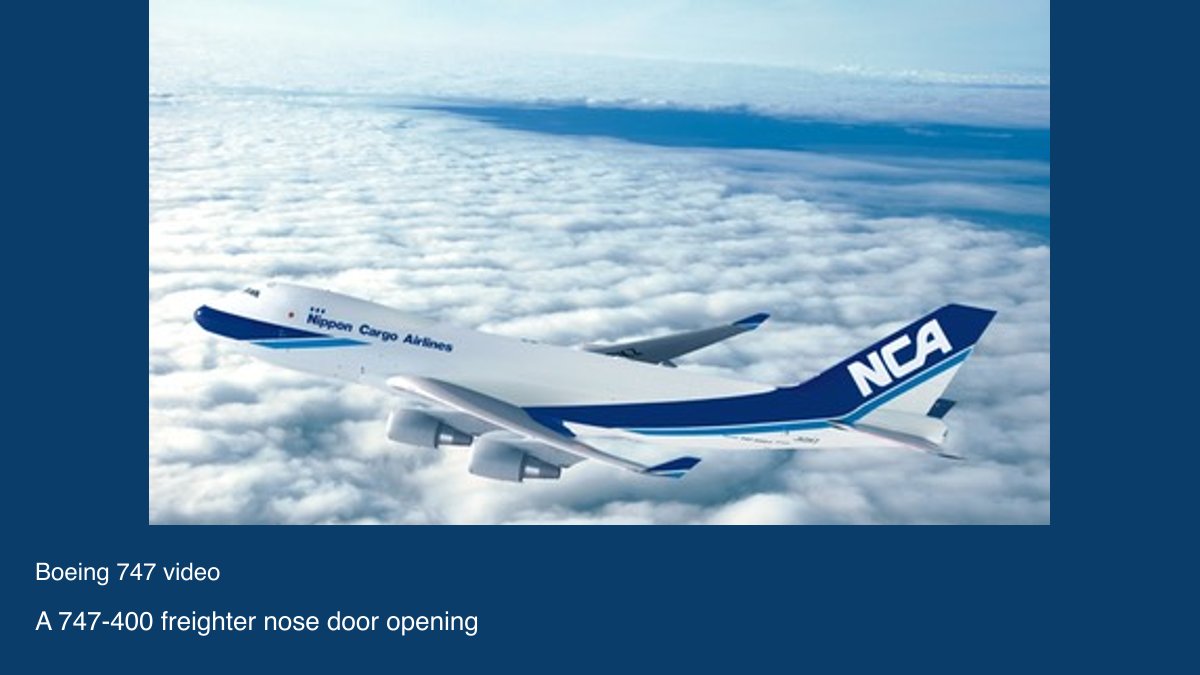 Video preview: A 747-400 freighter nose door opening