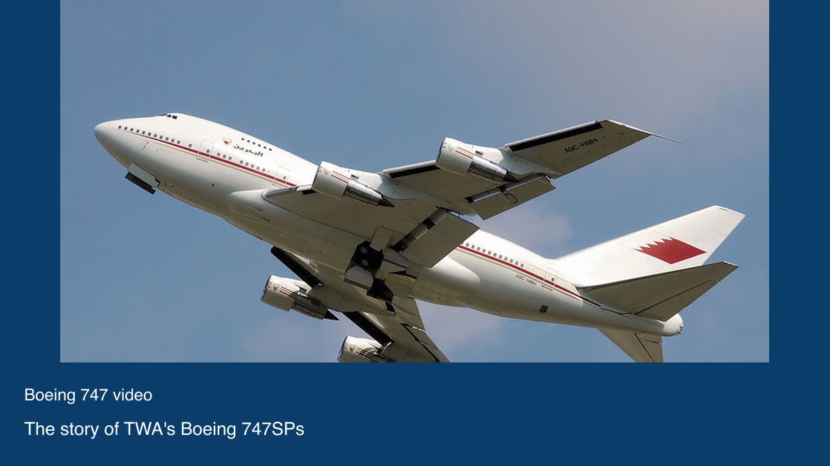 Video preview: The story of TWA's Boeing 747SPs