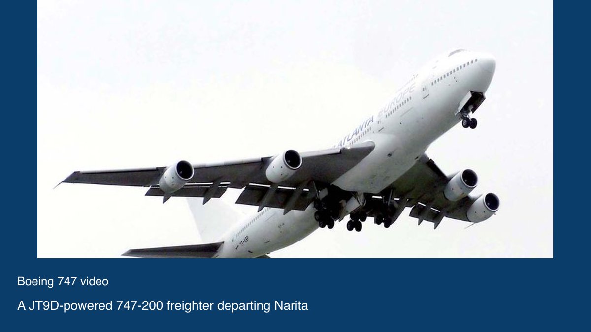 Video preview: A JT9D-powered 747-200 freighter departing Narita